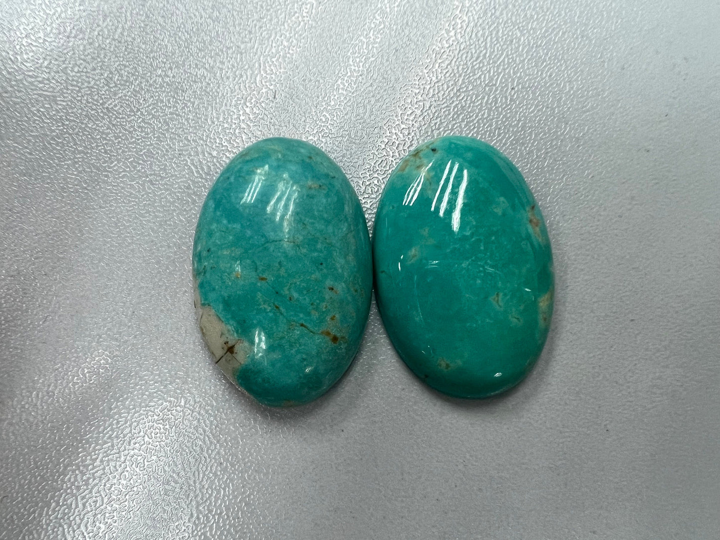 Natural Turquoise Oval Cab 20x30mm (Pairs)