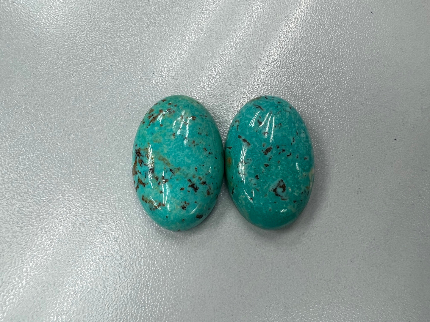 Natural Turquoise Oval Cab 20x30mm (Pairs)