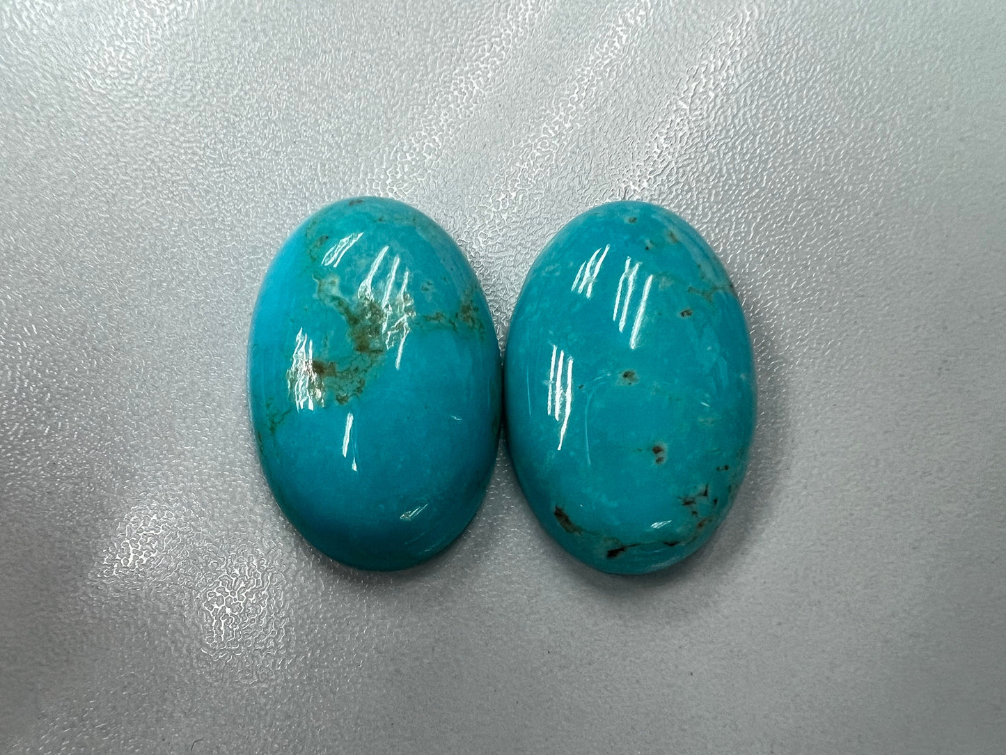 Natural Turquoise Oval Cab 20x30mm (Pairs)