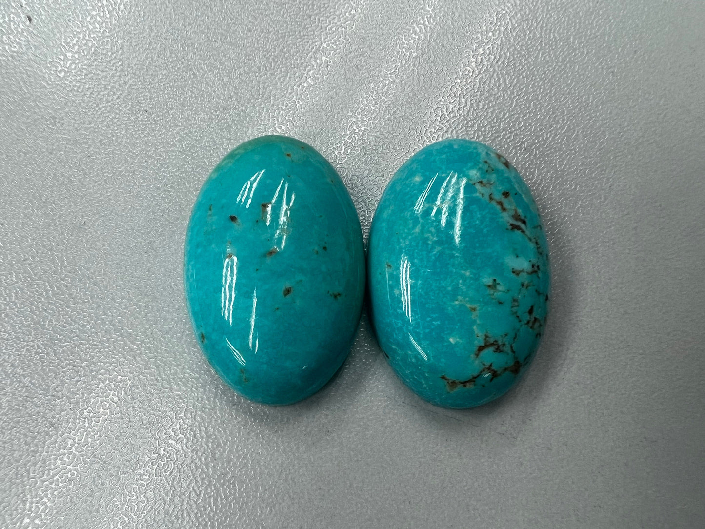 Natural Turquoise Oval Cab 20x30mm (Pairs)