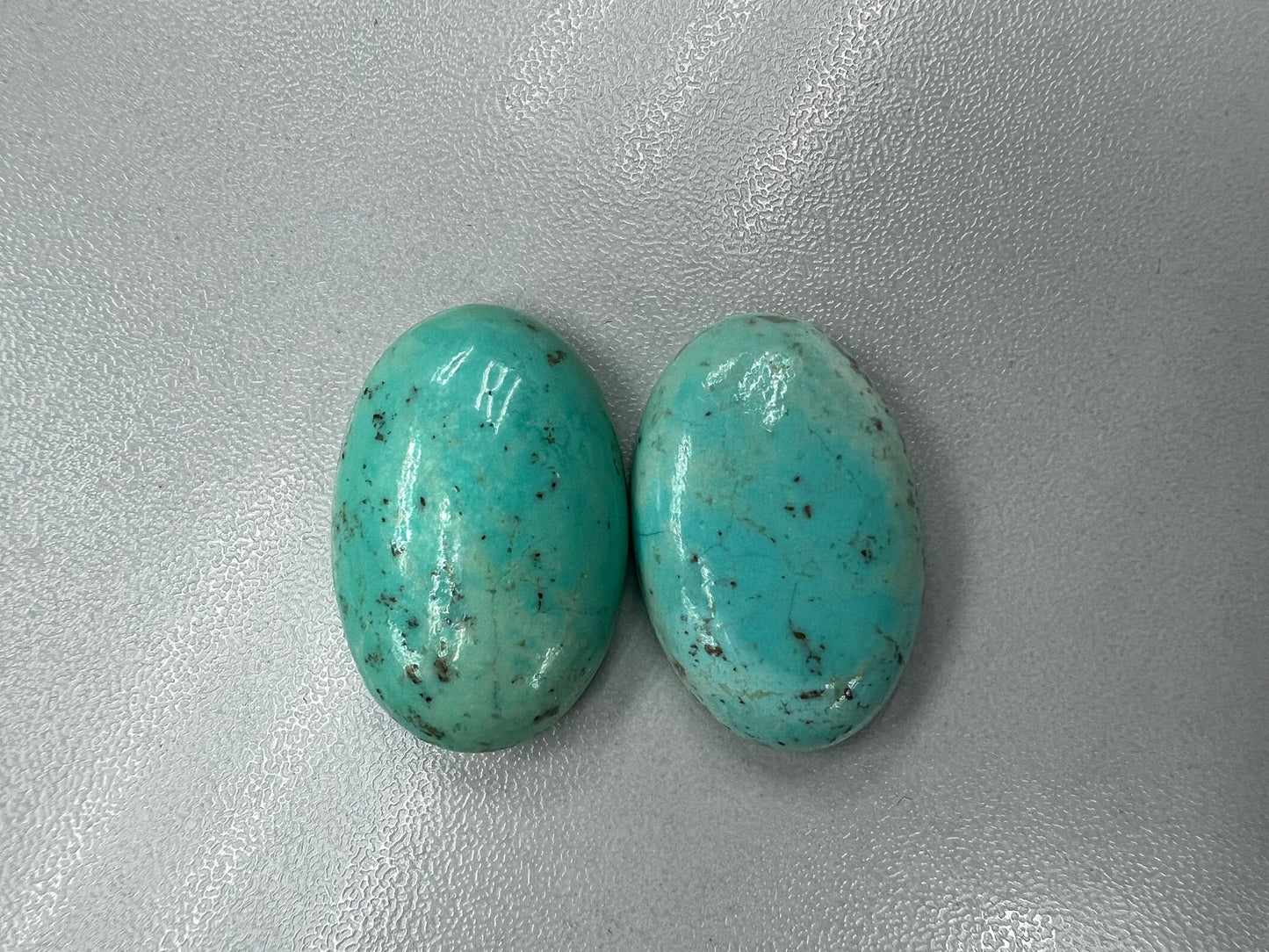 Natural Turquoise Oval Cab 20x30mm (Pairs)