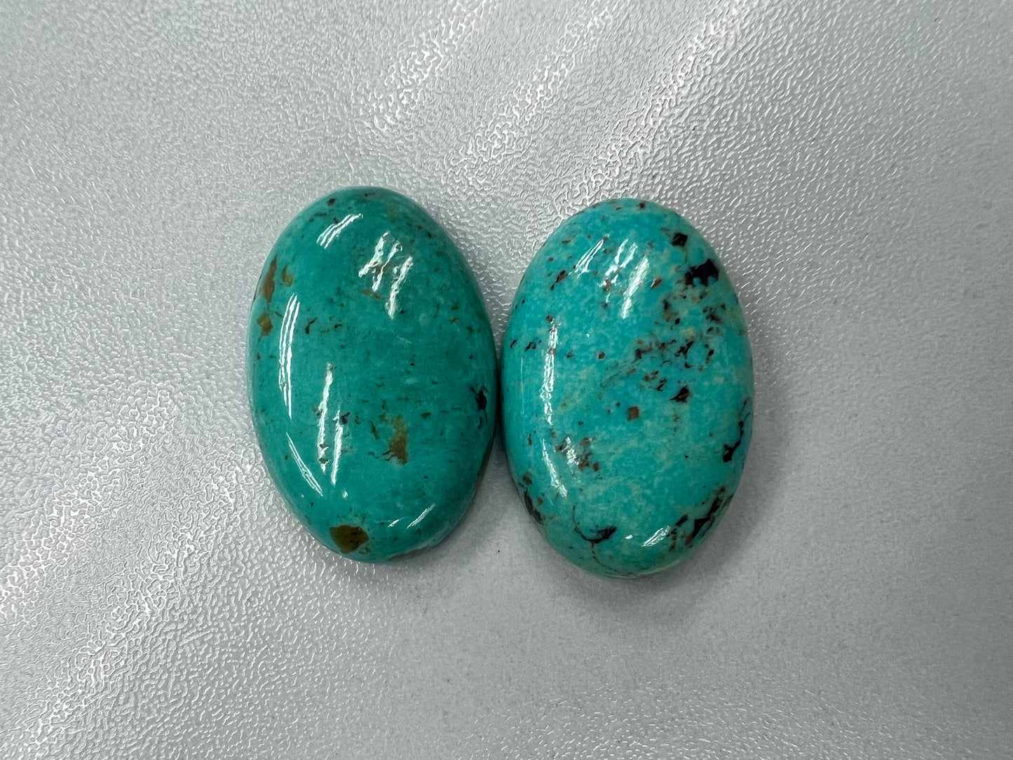 Natural Turquoise Oval Cab 20x30mm (Pairs)