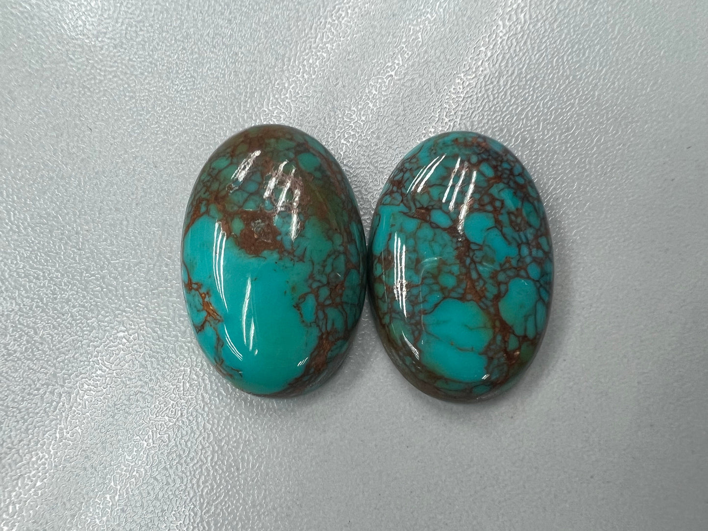 Natural Turquoise Oval Cab 20x30mm (Pairs)