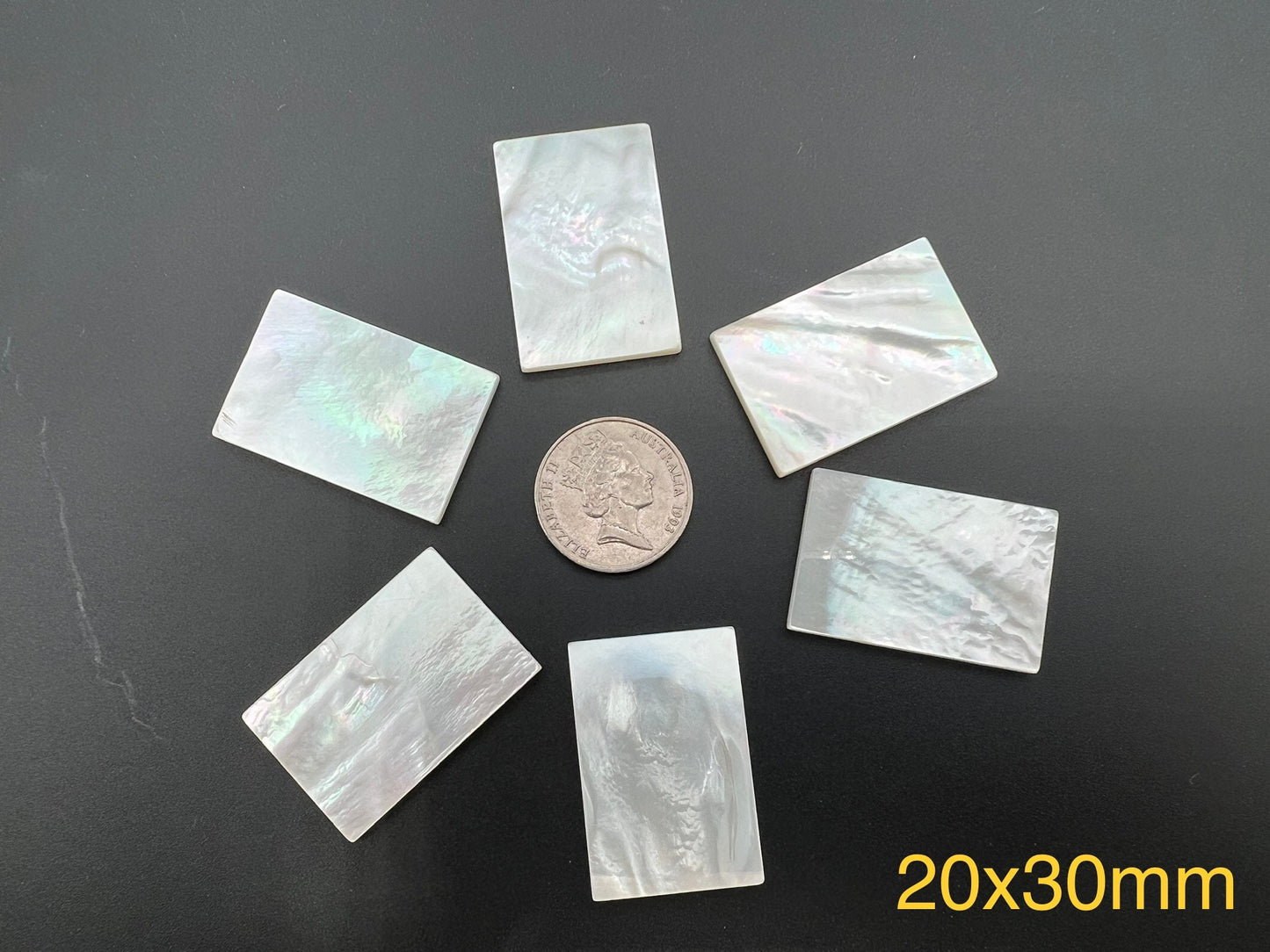 Natural White Mother Of Pearl Shell Rectangle Slab 13x18mm, 15x20mm, 18x25mm, 20x30mm, 25x35mm