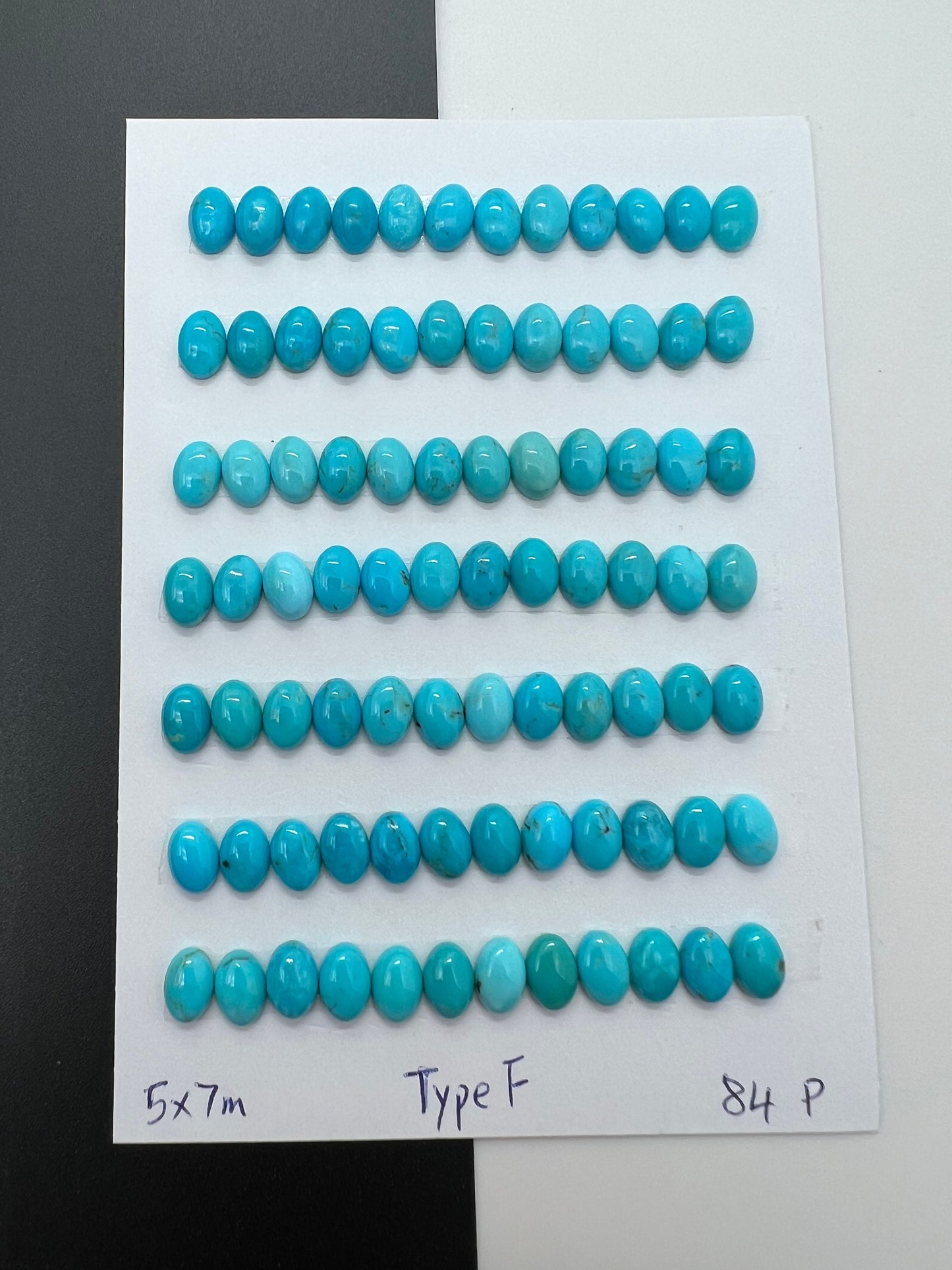 Natural Turquoise Oval Cab 4x6mm, 5x7mm, 6x8mm