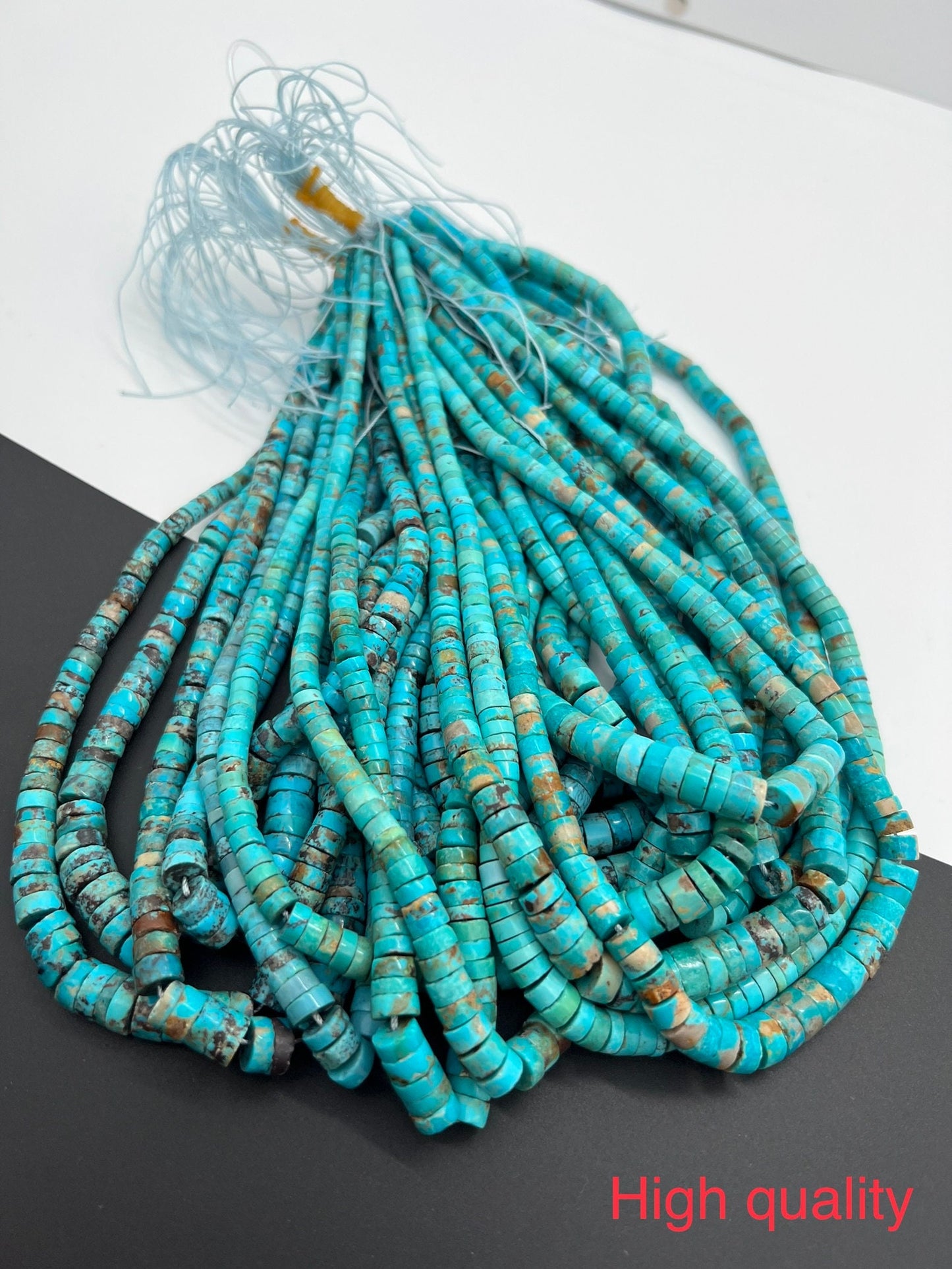 High Quality Turquoise Heishi beads Graduate 4m-8mm